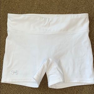 white Under Armour spandex